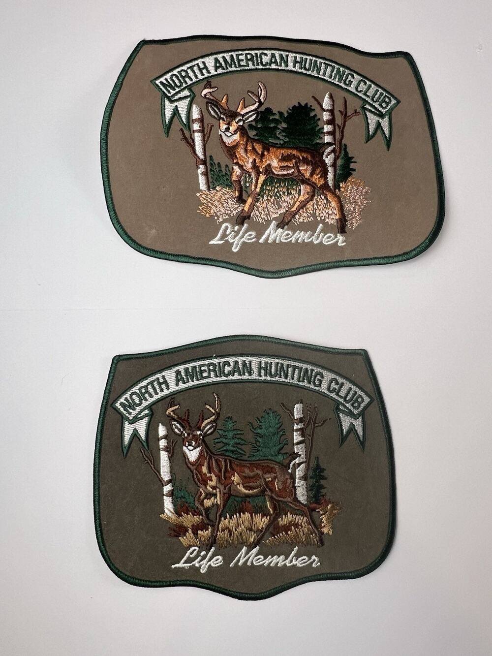 North American Hunting Club Life Member 2 Patches Lot Large Deer Buck MINT